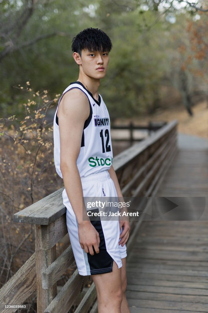 Fanbo Ignite Fanbo Zeng of G League Ignite poses for a portrait during G League ...