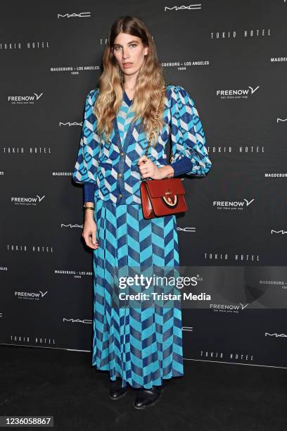 Model Veronika Heilbrunner attends the Tokio Hotel New Album Release Party on October 22, 2021 in Berlin, Germany.