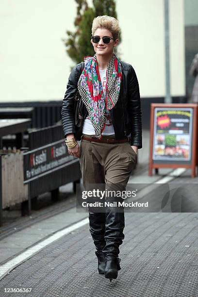 Katie Waissel sighted visiting a Hair Salon in Camden Market on January 27, 2011 in London, England.