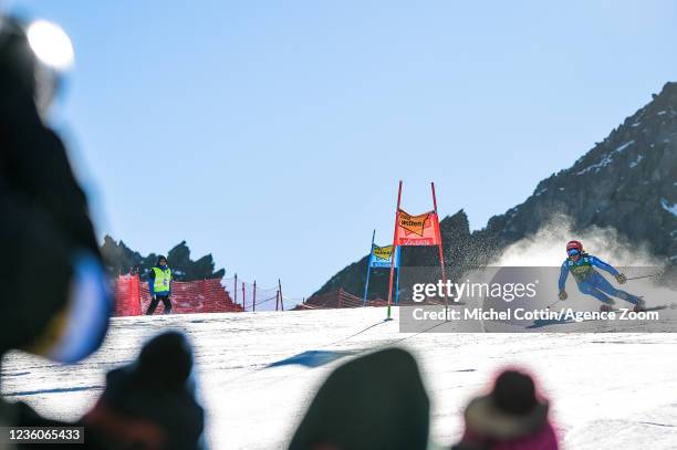 Federica Brignone of Italy competes during the Audi FIS Alpine Ski World Cup Women's Giant Slalom on October 23, 2021 in Soelden, Austria.