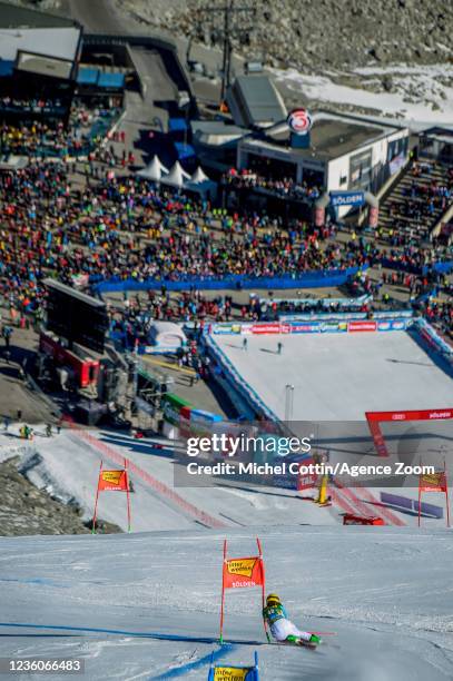 Andrea Filser of Germany competes during the Audi FIS Alpine Ski World Cup Women's Giant Slalom on October 23, 2021 in Soelden, Austria.