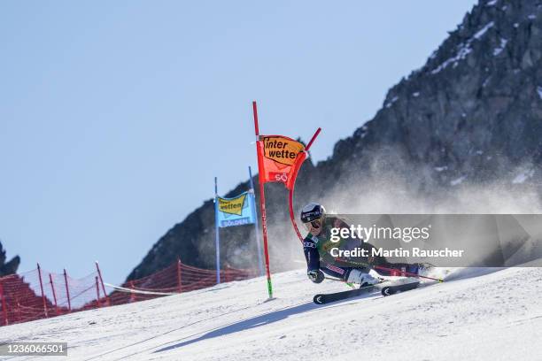 Estelle Alphand of Sweden during the first run of Audi FIS Alpine Ski World Cup - Women's Giant Slalom on October 23, 2021 in Soelden, Austria.