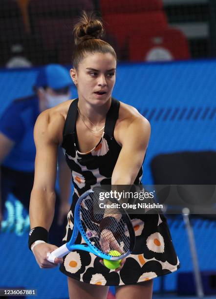 Maria Sakkari of Greece in action during her women's semi-final match against Ekaterina Alexandrova of Russia during on Day Six of the VTB Kremlin...