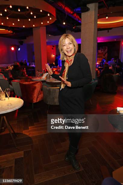 Penny Smith attends the launch of QT Presents The Green Room at Middle Eight on October 23, 2021 in London, England.