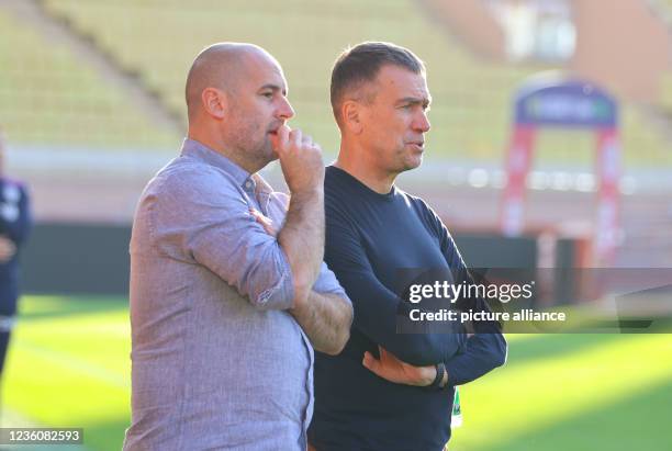 Monaco, Monte-Carlo AS Monaco - Montpellier HSC Training Session with Oleg Petrov, Vice-President and Paul Mitchell, Sporting Director. Fussball,...