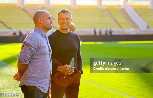 Monaco, Monte-Carlo AS Monaco - Montpellier HSC Training Session with Oleg Petrov, Vice-President and Paul Mitchell, Sporting Director. Fussball,...