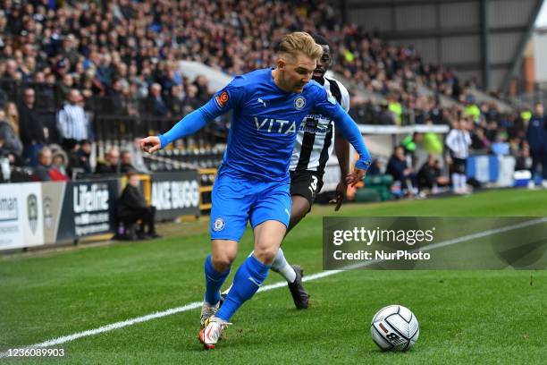 Ben Whitfield of Stockport County in action during the Vanarama National League match between Notts County and Stockport County at Meadow Lane,...