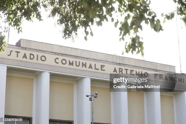 General view outside the Artemio Franchi Stadium during the Serie A match between ACF Fiorentina and Cagliari Calcio at Stadio Artemio Franchi on...