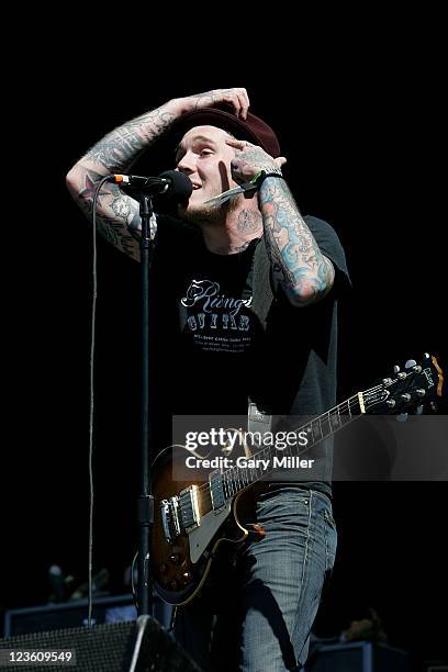 Vocalist/musician Brian Fallon performs with Gaslight Anthem during the second day of the Austin City Limits music Festival at Zilker Park on October...