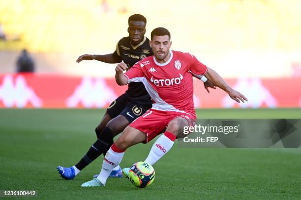 Kevin VOLLAND during the Ligue 1 Uber Eats match between Monaco and Montpellier at Stade Louis II on October 24, 2021 in Monaco, Monaco.