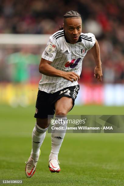 Bobby Decordova-Reid of Fulham during the Sky Bet Championship match between Nottingham Forest and Fulham at City Ground on October 24, 2021 in...