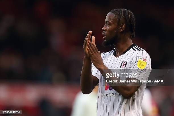 Josh Onomah of Fulham during the Sky Bet Championship match between Nottingham Forest and Fulham at City Ground on October 24, 2021 in Nottingham,...