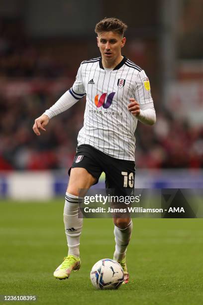 Tom Cairney of Fulham during the Sky Bet Championship match between Nottingham Forest and Fulham at City Ground on October 24, 2021 in Nottingham,...