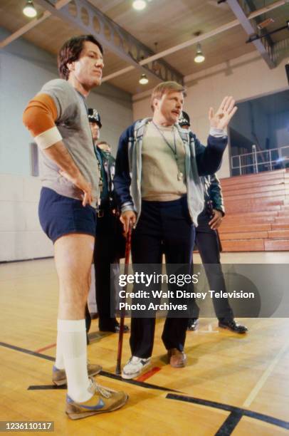 Stephen Macht, John Karlen appearing on the ABC tv movie 'The American Dream''.