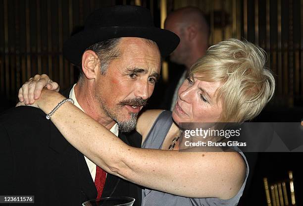 Mark Rylance and wife Composer Claire van Kampen at The Opening Night After Party for "La Bete" on Broadway at Gotham Hall on October 14, 2010 in New...