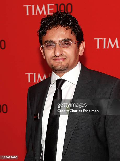 Egyptian Internet Activist Wael Ghonim attends the 2011 TIME 100 gala at Frederick P. Rose Hall, Jazz at Lincoln Center on April 26, 2011 in New York...