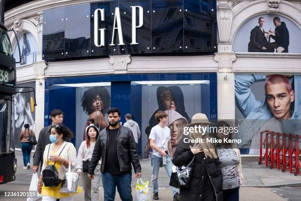 Exterior of the now closed American clothing company GAP on 19th October 2021 in London, United Kingdom. The US fashion store Gap has confirmed it...