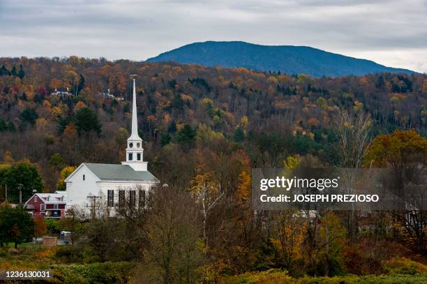 View of downtown Stowe, Vermont on October 21, 2021. Jessica Distefano still cries when she thinks about the fire that burned her out of her...