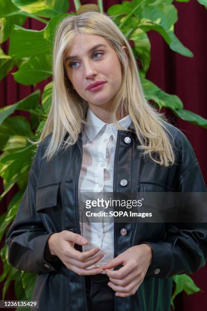 Singer Samantha Gilabert attends the Spotify event 'women in the music industry' at Garaje Lola space in Madrid.