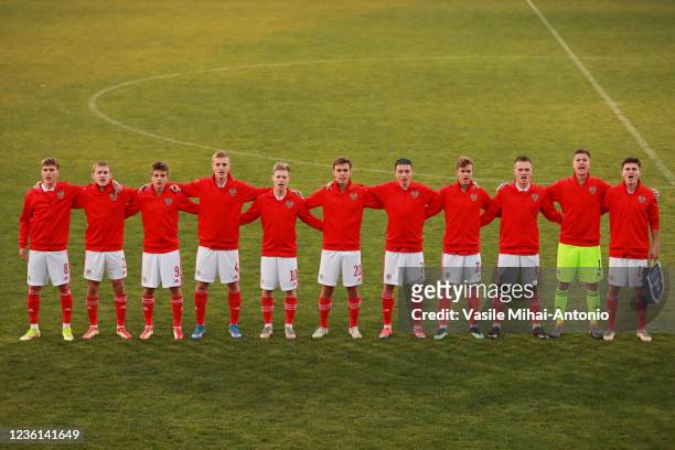 The Russia team prior the UEFA Under 17 European Championship Qualifier match between Russia U17 and Germany U17 at FRF Football Centre on October...
