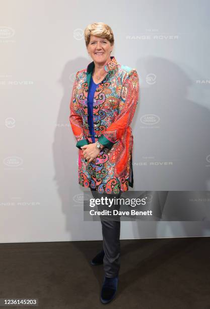 Clare Balding attends the launch of the new Range Rover at The Royal Opera House on October 26, 2021 in London, England.