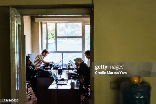 The staff of the newspaper Etilaat Roz, keep on working even after the Taliban took control of the country and started showing signs of restricting...