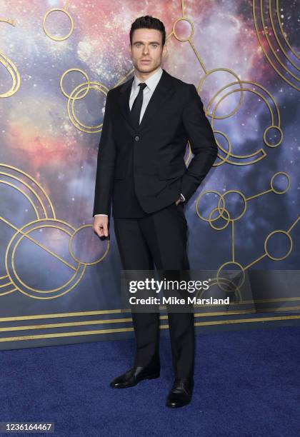 Richard Madden attends the "Eternals" UK Premiere at BFI IMAX Waterloo on October 27, 2021 in London, England.