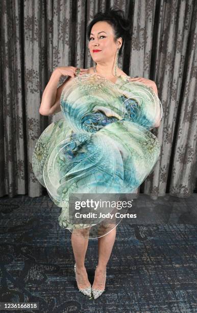 Jennifer Tilly poses for a portrait at The 46th Annual Saturn Awards held at Los Angeles Marriott Burbank Airport on October 26, 2021 in Burbank,...