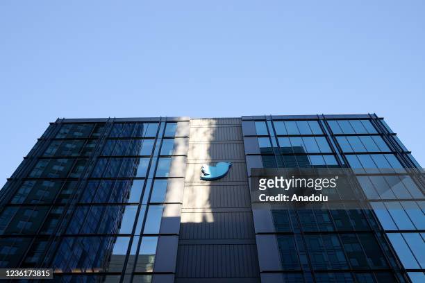 Twitter headquarters is seen in San Francisco, California, United States on October 27, 2021. Twitter has been testing several new features for its...