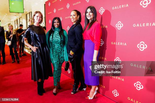 German actress Jessica Schwarz, German TV host Motsi Mabuse, Barbara Becker and German actress Bettina Zimmermann attend the GALERIA Opening...