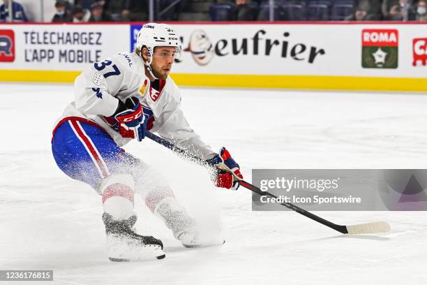 Look on Laval Rocket left wing Brandon Gignac during the Toronto Marlies versus the Laval Rocket game on October 27 at Place Bell in Laval, QC