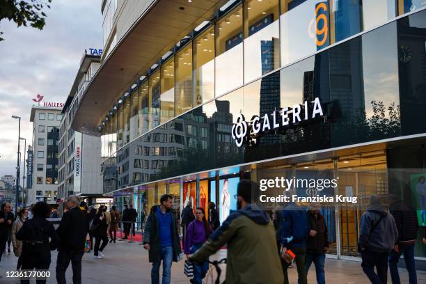 In front of the GALERIA at Frankfurt Hauptwache during the GALERIA Opening Partner-Event on October 27, 2021 in Frankfurt am Main, Germany.