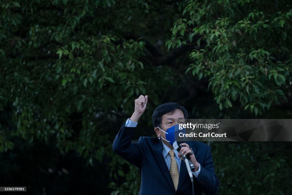 Japan's Opposition Constitutional Democratic Party Campaign Ahead Of Sunday's General Election