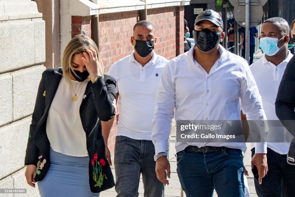 Ralph Stanfield his wife Nicole Johnson is seen outside the Cape Ralph Stanfield his wife Nicole Johnson is seen outside the Cape