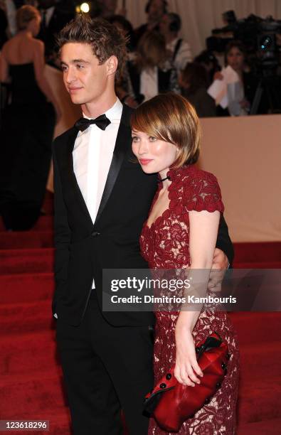Actors Max Irons and Emily Browning attend the "Alexander McQueen: Savage Beauty" Costume Institute Gala at The Metropolitan Museum of Art on May 2,...