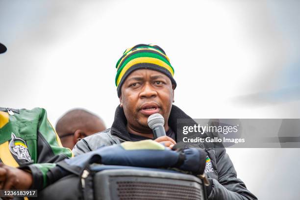 Cllr Mzwandile Masina during the African National Congress election campaign on October 26, 2021 in Daveyton, South Africa. The 2021 South African...