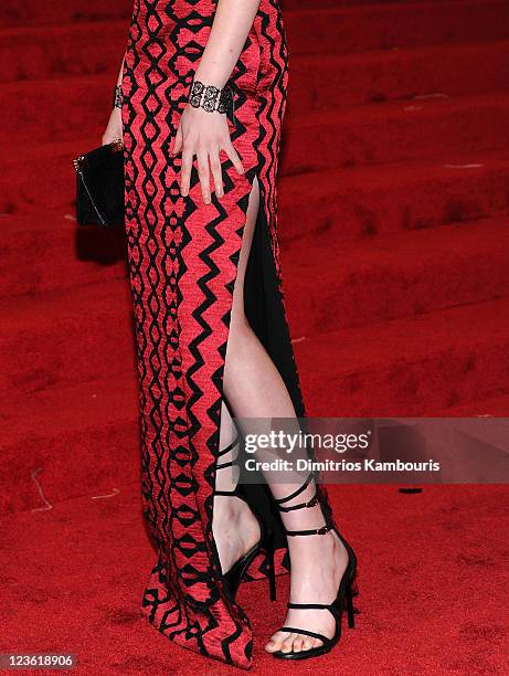 Actress Kristen Stewart attends the "Alexander McQueen: Savage Beauty" Costume Institute Gala at The Metropolitan Museum of Art on May 2, 2011 in New...