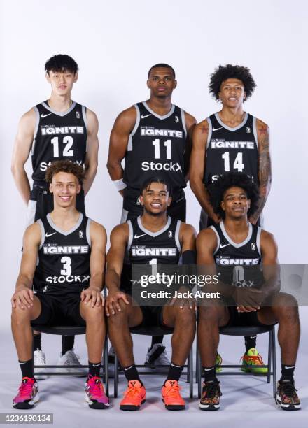 League Ignite poses for a group portrait during G League Media Day on October 15, 2021 at Ultimate Fieldhouse in Walnut Creek, California. NOTE TO...