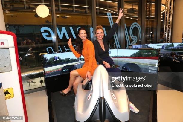 Anna-Lena Class and Debby Mueller during the Racing Unleashed opening at Motorworld Munich on October 28, 2021 in Munich, Germany.