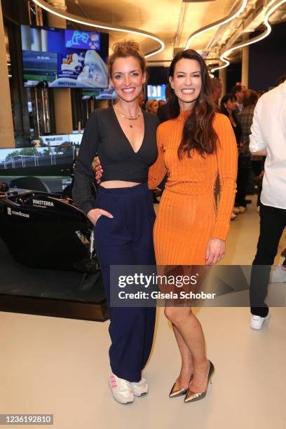 Debby Mueller and Anna-Lena Class during the Racing Unleashed opening at Motorworld Munich on October 28, 2021 in Munich, Germany.