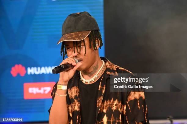 Nasty C at Huawei Joburg Day 2021 with 947 at Kyalami Grand Prix Circuit and International Convention Centre on October 22, 2021 in Midrand, South...