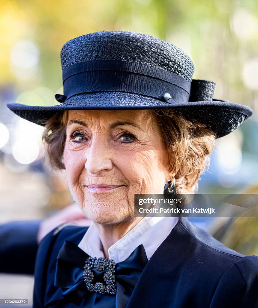 Princess Margriet Of The Netherdlands And Canadian Prime Minister Trudeau Visit Canadian War Cemetary in Bergen op Zoom