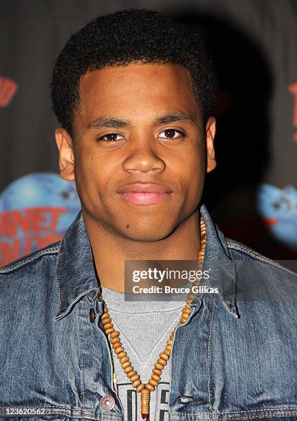 Tristan Wilds promotes "90210" and poses as he visits Planet Hollywood Times Square on April 22, 2011 in New York City.