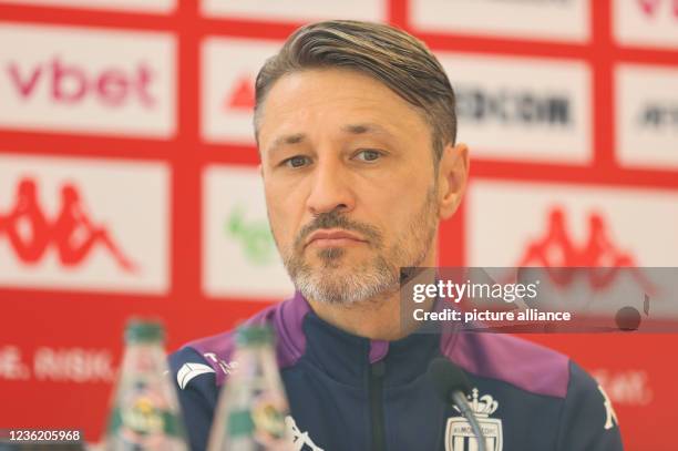 La Turbie, France AS Monaco - Stade Brestois 29 Press Conference with german Football Coach Niko Kovac. Nico, Fussball, Soccer, Trainer, Brest....