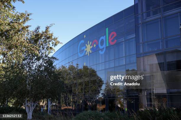 Google headquarters is seen in Mountain View, California, United States on October 28, 2021.