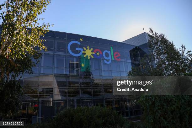 Google headquarters is seen in Mountain View, California, United States on October 28, 2021.