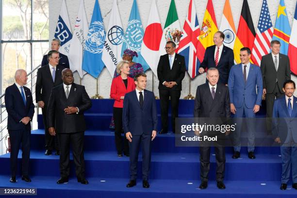 President Joe Biden, Democratic Republic of Congo's President and African Union Chair Felix Tshisekedi, French President Emmanuel Macron, and...