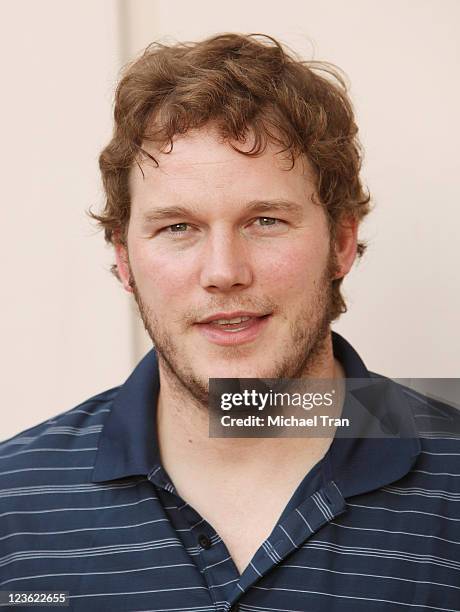 Chris Pratt arrives at the "Parks & Recreation" EMMY screening held at Leonard H. Goldenson Theatre on May 23, 2011 in North Hollywood, California.