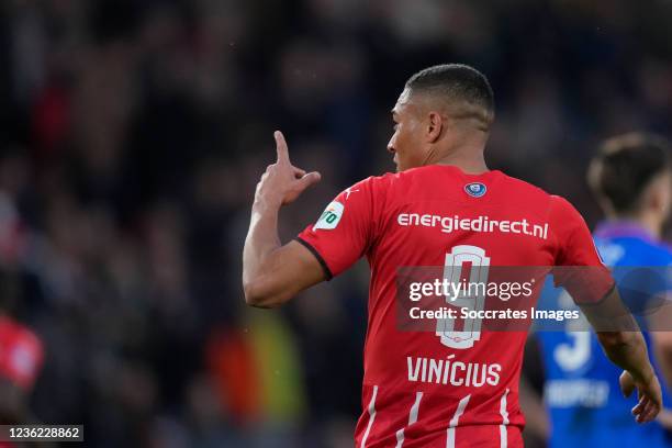 Carlos Vinicius of PSV during the Dutch Eredivisie match between PSV v Fc Twente at the Philips Stadium on October 30, 2021 in Eindhoven Netherlands