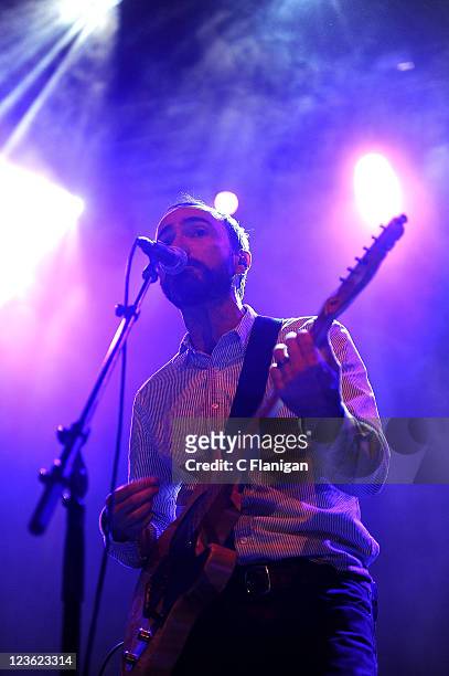 Vocalist James Mercer of Broken Bells performs at The Fox Theatre on October 5, 2010 in Oakland, California.